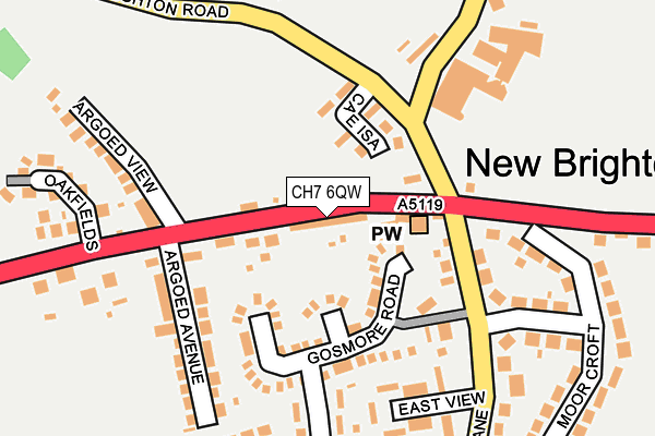 CH7 6QW map - OS OpenMap – Local (Ordnance Survey)