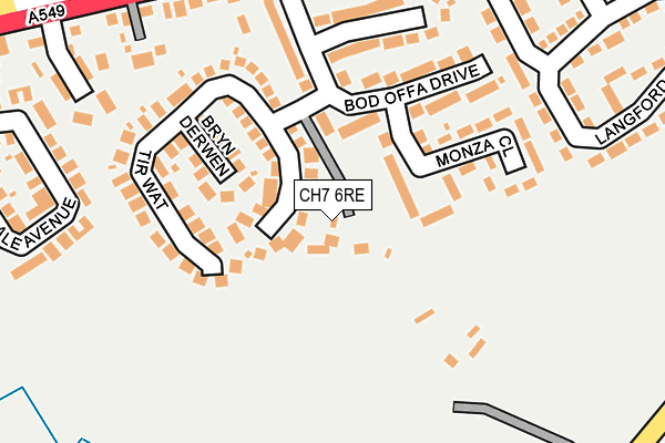 CH7 6RE map - OS OpenMap – Local (Ordnance Survey)