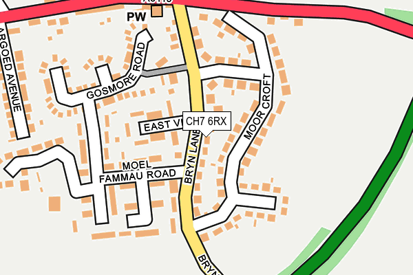 CH7 6RX map - OS OpenMap – Local (Ordnance Survey)