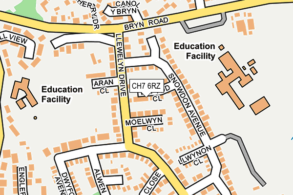 CH7 6RZ map - OS OpenMap – Local (Ordnance Survey)