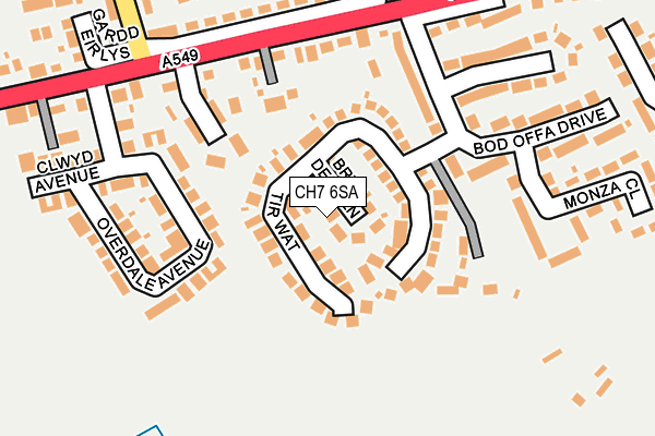 CH7 6SA map - OS OpenMap – Local (Ordnance Survey)