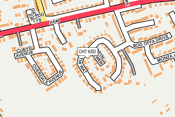 CH7 6SD map - OS OpenMap – Local (Ordnance Survey)