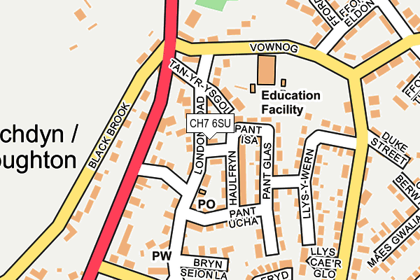 CH7 6SU map - OS OpenMap – Local (Ordnance Survey)