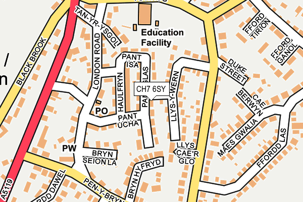 CH7 6SY map - OS OpenMap – Local (Ordnance Survey)