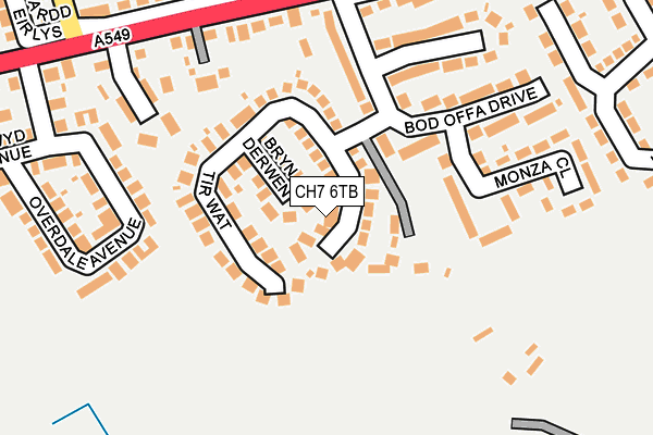 CH7 6TB map - OS OpenMap – Local (Ordnance Survey)