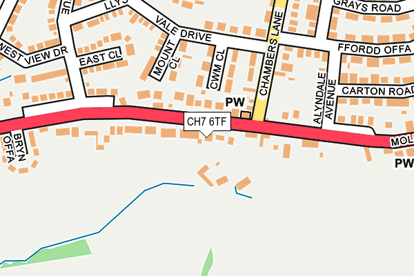 CH7 6TF map - OS OpenMap – Local (Ordnance Survey)