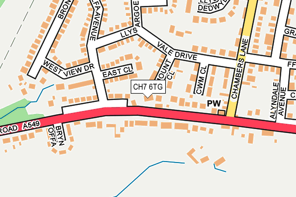 CH7 6TG map - OS OpenMap – Local (Ordnance Survey)