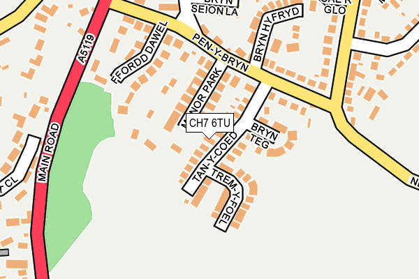 CH7 6TU map - OS OpenMap – Local (Ordnance Survey)