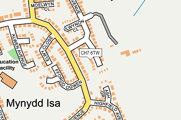 CH7 6TW map - OS OpenMap – Local (Ordnance Survey)