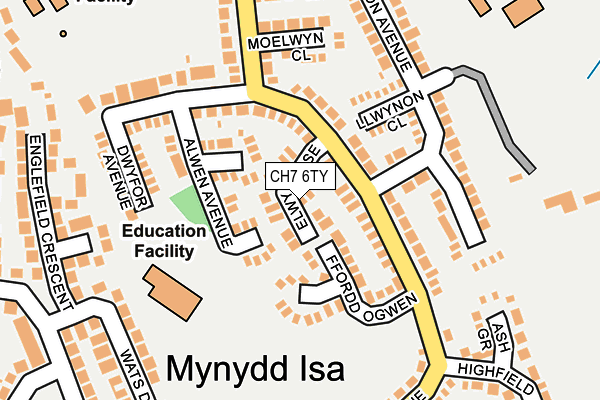 CH7 6TY map - OS OpenMap – Local (Ordnance Survey)