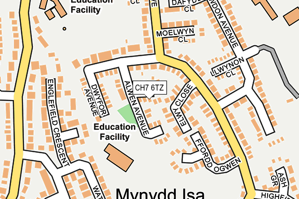 CH7 6TZ map - OS OpenMap – Local (Ordnance Survey)