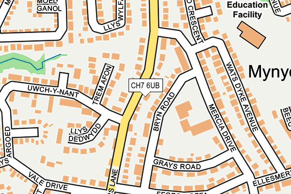 CH7 6UB map - OS OpenMap – Local (Ordnance Survey)