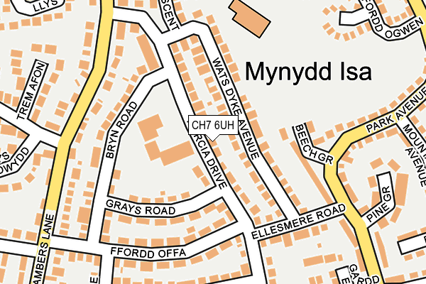 CH7 6UH map - OS OpenMap – Local (Ordnance Survey)