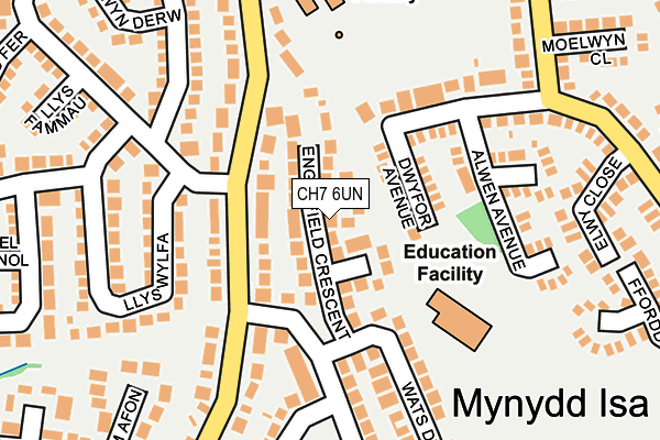 CH7 6UN map - OS OpenMap – Local (Ordnance Survey)