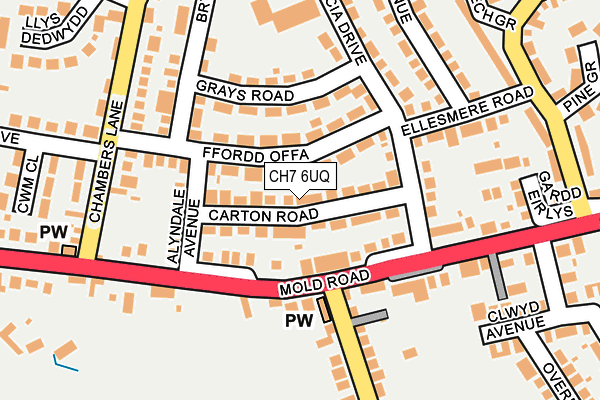 CH7 6UQ map - OS OpenMap – Local (Ordnance Survey)