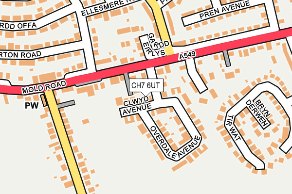 CH7 6UT map - OS OpenMap – Local (Ordnance Survey)