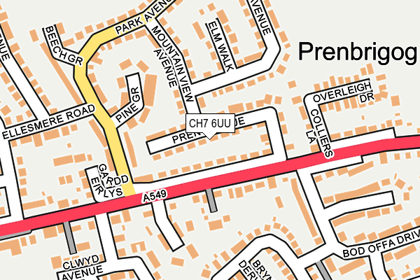 CH7 6UU map - OS OpenMap – Local (Ordnance Survey)