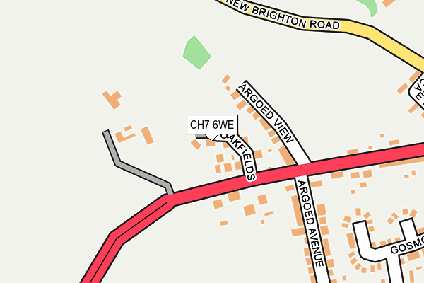 CH7 6WE map - OS OpenMap – Local (Ordnance Survey)