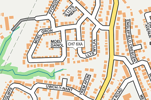 CH7 6XA map - OS OpenMap – Local (Ordnance Survey)