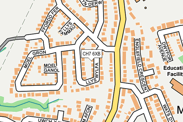 CH7 6XB map - OS OpenMap – Local (Ordnance Survey)
