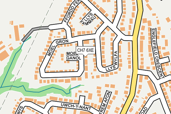 CH7 6XE map - OS OpenMap – Local (Ordnance Survey)