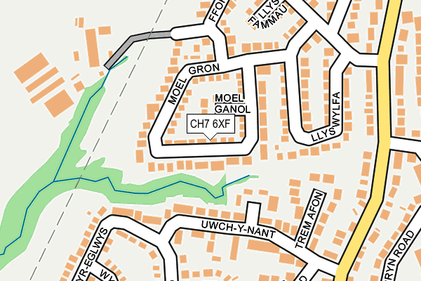 CH7 6XF map - OS OpenMap – Local (Ordnance Survey)