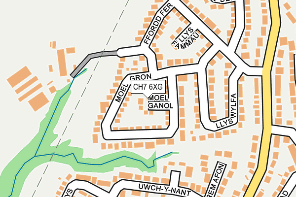 CH7 6XG map - OS OpenMap – Local (Ordnance Survey)