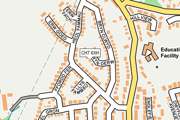 CH7 6XH map - OS OpenMap – Local (Ordnance Survey)