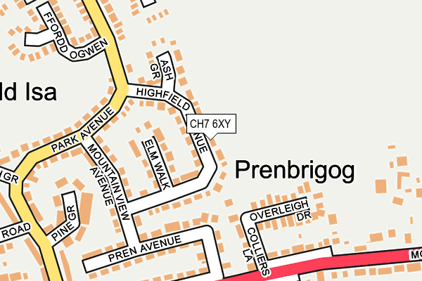 CH7 6XY map - OS OpenMap – Local (Ordnance Survey)