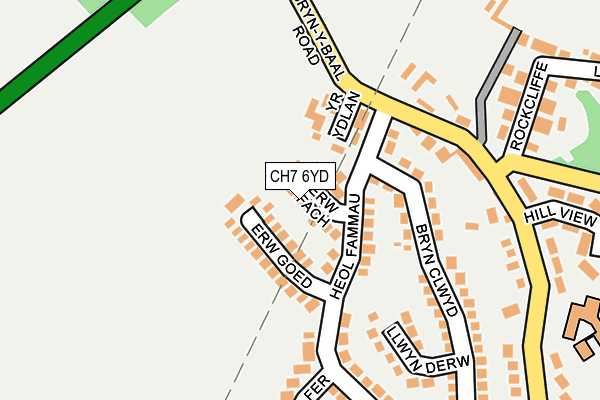 CH7 6YD map - OS OpenMap – Local (Ordnance Survey)