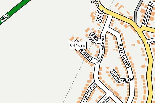 CH7 6YE map - OS OpenMap – Local (Ordnance Survey)