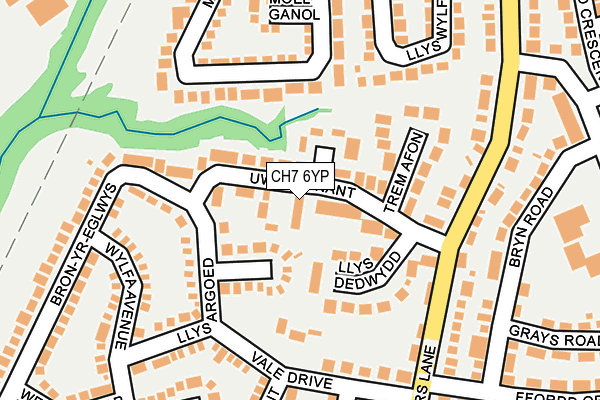 CH7 6YP map - OS OpenMap – Local (Ordnance Survey)