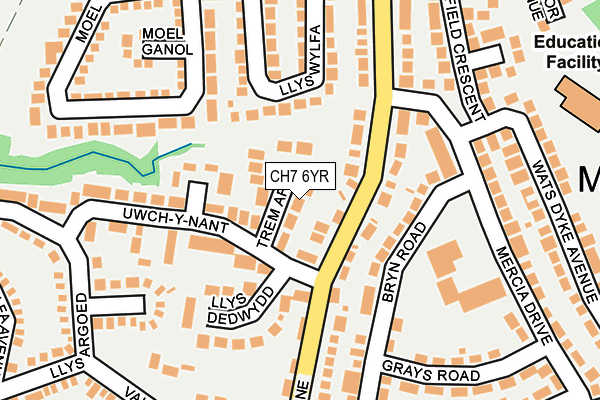 CH7 6YR map - OS OpenMap – Local (Ordnance Survey)