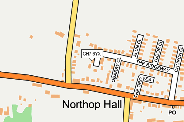 CH7 6YX map - OS OpenMap – Local (Ordnance Survey)