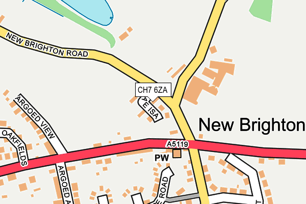 CH7 6ZA map - OS OpenMap – Local (Ordnance Survey)