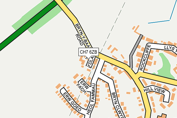 CH7 6ZB map - OS OpenMap – Local (Ordnance Survey)