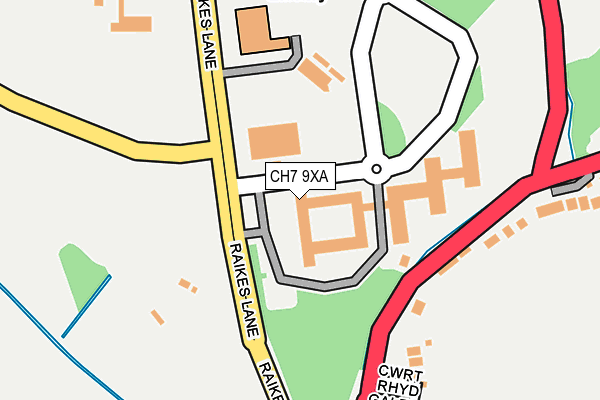 CH7 9XA map - OS OpenMap – Local (Ordnance Survey)