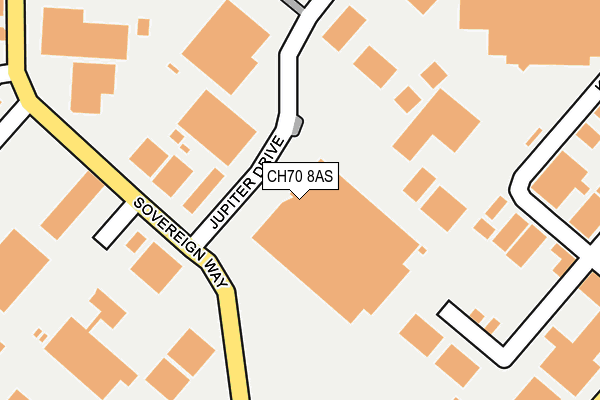 CH70 8AS map - OS OpenMap – Local (Ordnance Survey)