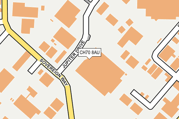 CH70 8AU map - OS OpenMap – Local (Ordnance Survey)