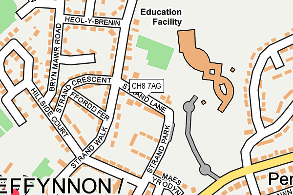 CH8 7AG map - OS OpenMap – Local (Ordnance Survey)