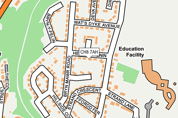 CH8 7AH map - OS OpenMap – Local (Ordnance Survey)