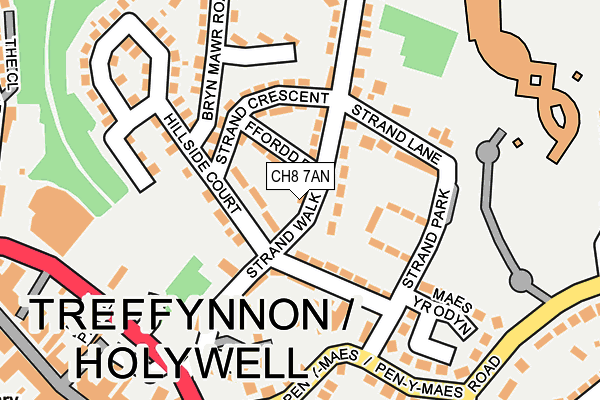 CH8 7AN map - OS OpenMap – Local (Ordnance Survey)