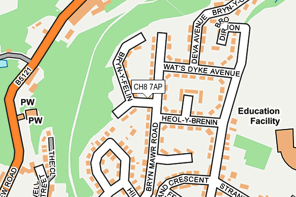 CH8 7AP map - OS OpenMap – Local (Ordnance Survey)