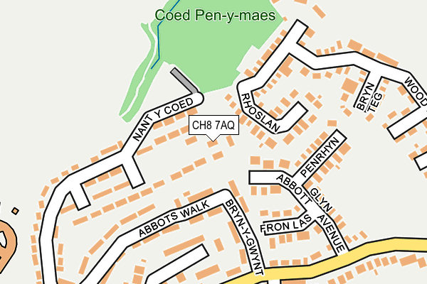 CH8 7AQ map - OS OpenMap – Local (Ordnance Survey)