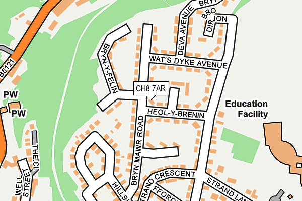 CH8 7AR map - OS OpenMap – Local (Ordnance Survey)