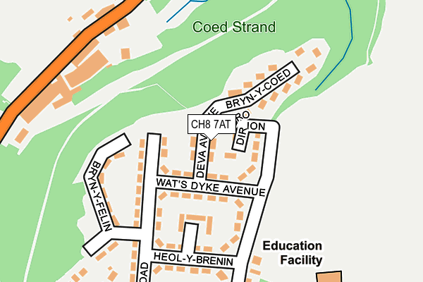 CH8 7AT map - OS OpenMap – Local (Ordnance Survey)