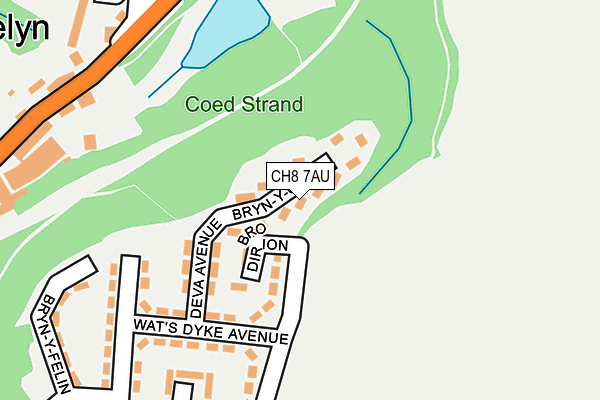 CH8 7AU map - OS OpenMap – Local (Ordnance Survey)