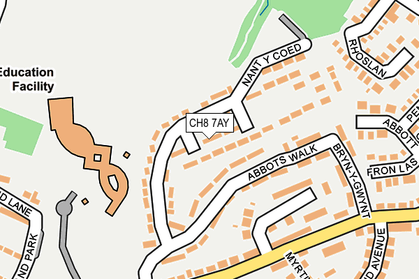 CH8 7AY map - OS OpenMap – Local (Ordnance Survey)