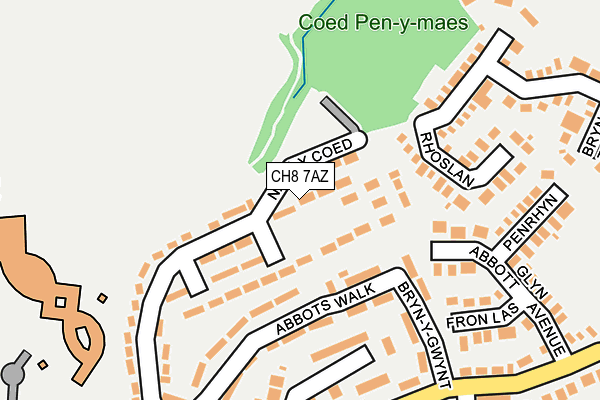 CH8 7AZ map - OS OpenMap – Local (Ordnance Survey)