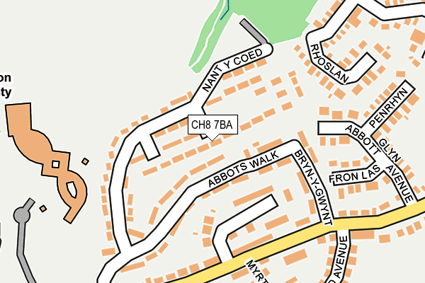 CH8 7BA map - OS OpenMap – Local (Ordnance Survey)